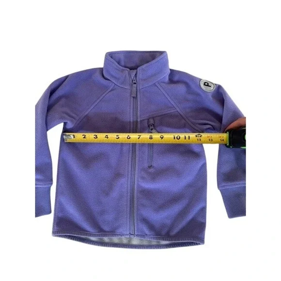 Polarn O. Pyret Kids Fleece Jacket Full Zip Lavender Patch Logo - size 2-3 - Picture 4 of 11